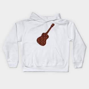 Chocolate guitar for chocoholics   Delicious sweet milk chocolate Kids Hoodie